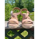 Catherine Malandrino  Estaria Wedge Strappy Sandal Nude Vegan Sz 9 NIB Photo 6