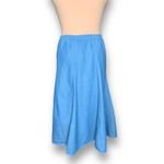 Vintage 80s Alfredo’s Wife Blue Chambray Denim Handkerchief Hem Skirt Made USA Photo 1