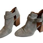 Aquatalia Freddi Suede Cutout Bootie, Ash Grey, Sz 10 Photo 0