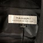 Tahari  Arthur S Levine Womens Blazer One Button Notch Lapel Black 8 Photo 2