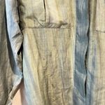 Vintage Silk Button Up Shirt Blouse Small Tie Dye Indie Classic Army Green Cute Photo 3