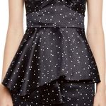 Bardot Polka Dot Printed Midnight Blue Peplum Dress Cocktail Dress Photo 4