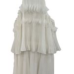 Ramy Brook Shauna Dress Pleated Tiered Chiffon Ivory White Size Small Photo 3