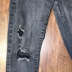 American Eagle Black Distressed Skinny Jeans SHORT Photo 1