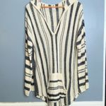 Buckees Striped Hoodie Sweatshirt Tunic Photo 1