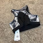 Adidas NWT Size S DD Aeroready Sports Bra HT3487 Black & White Swirl Cool Back! Photo 2