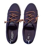 Sperry Crest Vibe Sneaker Navy Leather lace 10 preppy old money Yacht Club Blue Photo 1