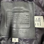 Coach  Alexis Black Double Breasted Leather Short Trench Coat Jacket Sz S Photo 2