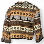 Vintage 90's | M | Aztec Cropped Blazer Jacket Western Cropped Coat Jacket Deer Brown Size M Photo 3