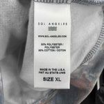 Sol Angeles Camo Long Sleeve V-Neck Pullover Sweatshirt Blue Brown Womens XL New Photo 3