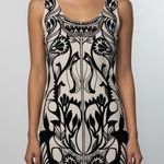 Free People Black and White Low Back Mini Dress Photo 0