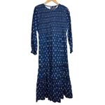 Madison Mathews Navy Smocked Bodice Maxi Dress Sz. L Blue Size L Photo 1