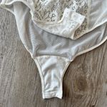 Womens White Lace Lingerie Bodysuit Photo 4