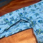 Marmot Hooded Raincoat blue yellow white floral vented size medium Photo 4