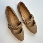 LC Lauren Conrad New Lauren Conrad‎ Braided Mary Jane Flats Taupe Memory Foam Beige Shoes 9.5 Photo 5