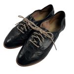 Cole Haan  Soft Leather Wingtip Oxford Lace Up Ballet Style Shoes Black Size 7B Photo 0