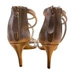 Chinese Laundry  GOLD sparkly Open Toe Metallic Strappy Heels Size 8M Photo 5