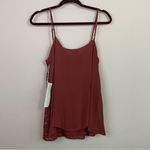 Aratta‎ Silent Journey Copper Hand Beaded Chiffon Cami Tank NWT Size Medium Brown Photo 6