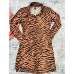 Wild Fable  Long Sleeve Button Front Mesh Dress Orange Tie Dye Animal Lot of 2 XS Photo 2