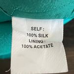 Kay Unger Peplum Silk Aqua Green Dress Size 4 Photo 8