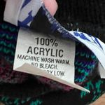 Laura Ashley Vintage 90s Abstract Print Black Mock Neck Tunic Sweater Large Photo 3