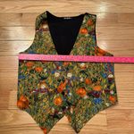 Vintage 111 Main Pumpkin Scarecrow Crow Corn Vest Women’s/ Men’s L/XL Button Up Black Size L Photo 4