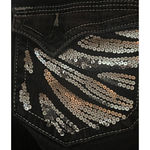 Rock 47 by Wrangler Women's Black Ultra Low‎ Rise Jeans Sequin Pockets Size 5/34 Photo 6