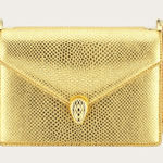 BVLGARI NWT Womens Gold Serpenti Forever Leather Shoulder Bag Photo 0