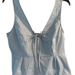 Self Esteem  Sleeveless Tie Front Peplum Tank Top. Size L Photo 0