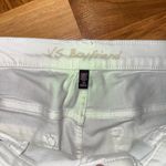 Victoria's Secret VS boyfriend white denim‎ size 10! Light distressing Photo 4