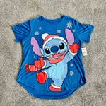 Disney NEW Stitch Blue Christmas T-shirt size 3XL Photo 3