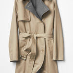 Gap Women's XXL Modern Trench Coat In Driftwood Beige Classic Lined Stretch Photo 0