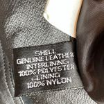 Vintage Greg Bell Leather 80’s Matrix Black Paisley Patchwork Long Trench Coat Size L Photo 7