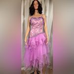 Mystique Boutique Mystique Lavender Beaded Lace Tulle Dress Sz 2 | Prom • Formal • Evening Photo 6