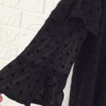 Francesca’s black peek a‎ boo shoulder shift dress Size L Photo 3