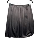 Vanity Fair  Black Nylon Half Slip Skirt L 42 Vintage Lingerie Underskirt Photo 0