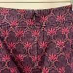 Loft  Purple/Pink Print Cotton Aline Pencil Skirt 6 Photo 5
