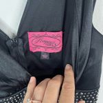 Pompous Girly Black Satin Ruched Bodycon Mini Dress Sz Small Embellished Waist Photo 5