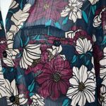 Kut From The Kloth  Women's Sheer Chiffon Floral‎ Button Down Blouse EUC Small Photo 5