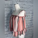 Jack by BB Dakota striped ruffle peplum tank new size XS Photo 1