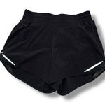 Lululemon  Hotty Hot High Rise Shorts Black Reflective Athletic Women's Size 6 Photo 0