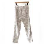 Anthropologie  Striped Linen Cotton Pants‎ Size Small Photo 1