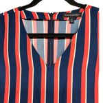 Banana Republic Romper Red Blue Stripe Long Sleeve One Piece Women’s Size 6 Photo 2