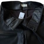Free People NWT  Level Up Vegan Leather Slim Flare Pants Black Size 31 Retail $98 Photo 4