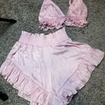 Forever 21  Pink Smocked Ruffle Set Photo 0