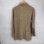 Chico's Minimalist Lagenlook Button Front Shirt Womens 1 M 8 Tan Linen Pockets Photo 7