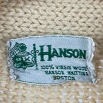 Vintage 60's Hanson XL Virgin Wool Knit Chunky Cardigan Grandpa Grannycore Yellow Photo 10