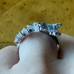 Natural Sky Blue Topaz Sterling Silver Artistic Bird Ring Size 8 Photo 1