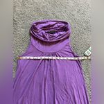 INC International Concepts Tunic/Dress Moonlight Lily Cowl Neck Pockets L NWT Purple Size L Photo 3