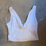 Francesca's White Twist Tank Top Photo 0